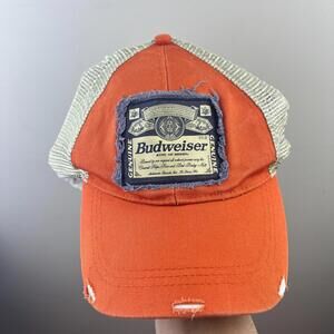 Vintage Y2K Budweiser Beer Snapback Hat Trucker Style